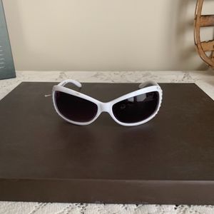 White Bejeweled Sunglasses